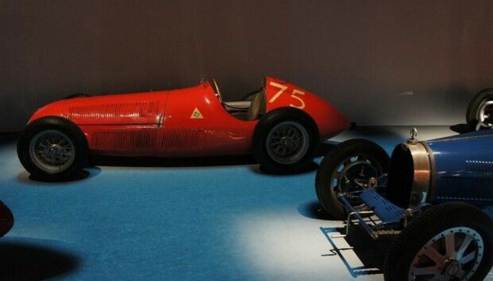 Bilmuseet i TorinoAlfetta, med en Bugatti som ypper segFoto: Jon Winding-Sørensen