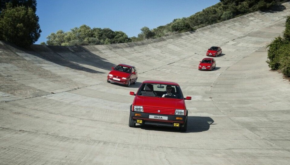 Fem generasjoner Seat Ibiza80 % av produksjonen er eksportert til 75 markeder