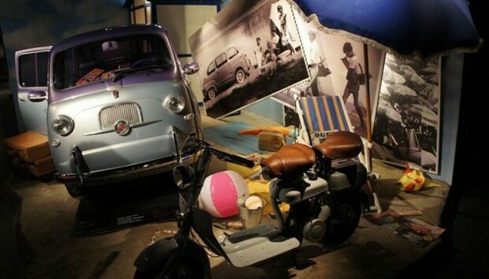 Bilmuseet i TorinoFerie og fritid. Den første Multipla og en tidlig LambrettaFoto: Jon Winding-Sørensen