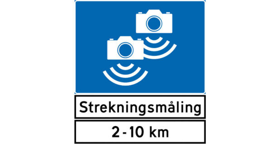 Nytt skilt for strekningsmåling