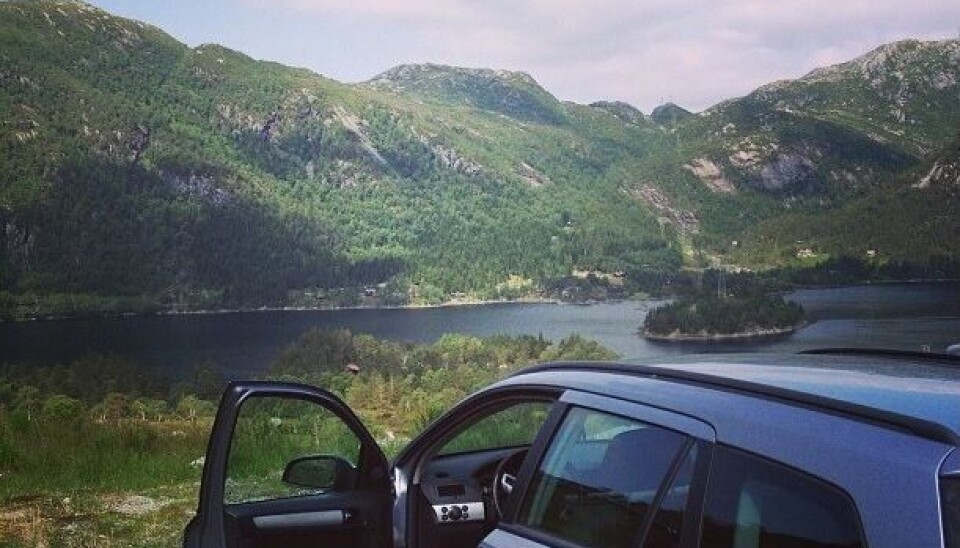 @evelleneRastepause med nydelig, norsk utsikt.