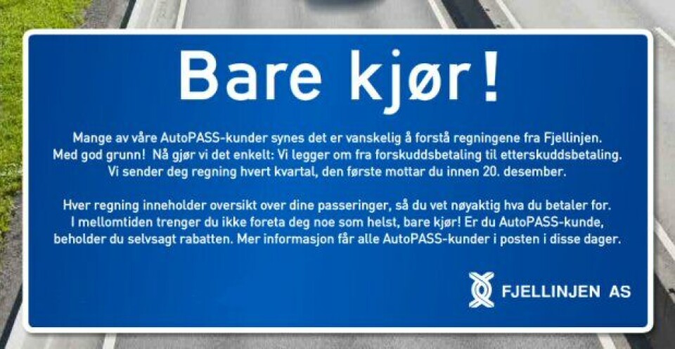 Fjellinjen endrer betalingssystemet