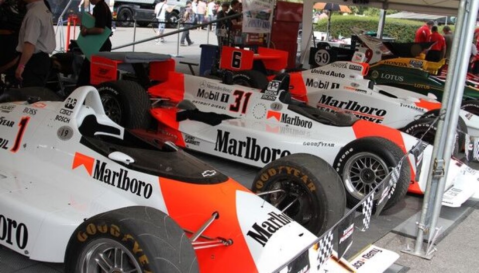 Goodwood Festival of SpeedIngen tvil om at Marlboro og motorsport er tett knyttet sammen.Foto: Stein Pettersen