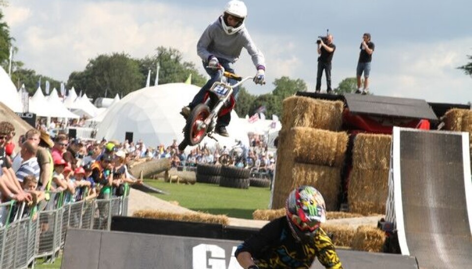 Goodwood Festival of SpeedOppvisning både med motorsykler og tråsykler på egen bane.Foto: Stein Pettersen