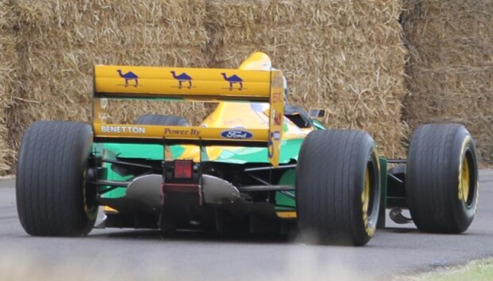 Goodwood Festival of SpeedFlere har sett bakvingen på denne - Benetton-Renault fra 1995.Foto: Stein Pettersen
