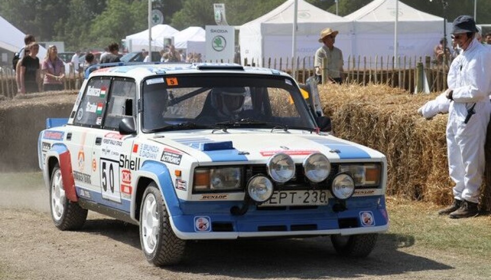 Goodwood Festival of SpeedLada har også en rallyhistorie. Her en Riva, også kjent som Lada VFTS - som kjørte Gruppe B i 1982.Foto: Stein Pettersen