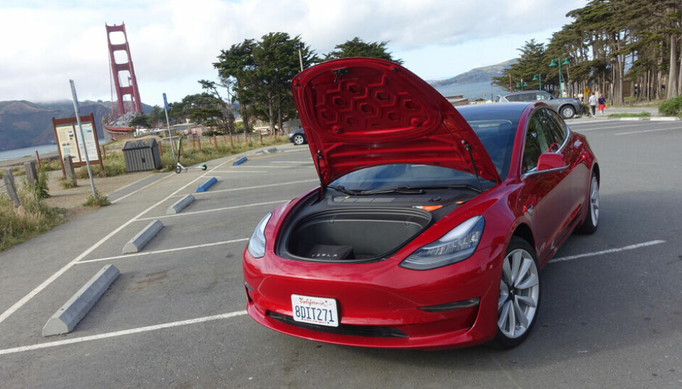Prøvekjørt i San Francisco: Tesla Model 3. (Foto: Øivind Skar)