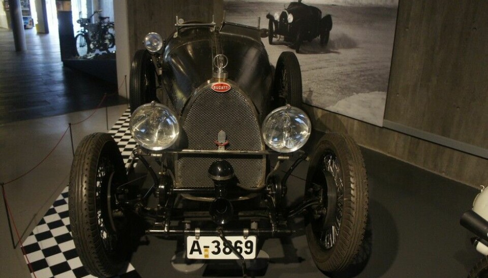 Fra Motorsport-utstillingen på VegmuseetBugatti Type 30,'Gråen». 1925