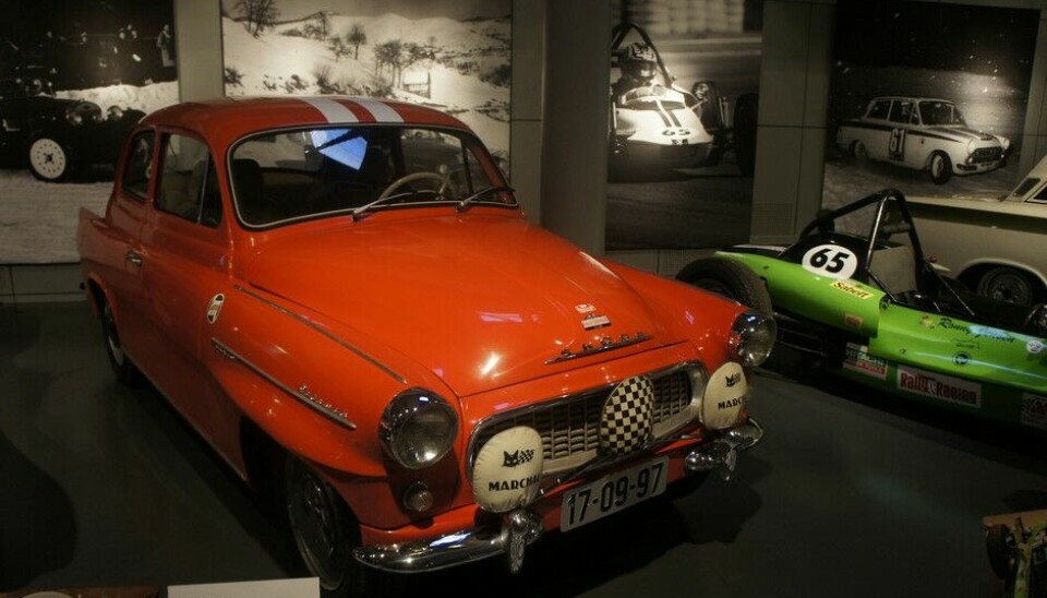 Fra Motorsport-utstillingen på VegmuseetSkoda Octavia 1200 TS. 1963