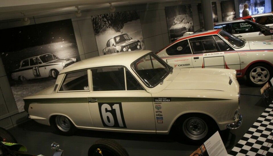 Fra Motorsport-utstillingen på VegmuseetLotus Cortina Mk. I. 1965.