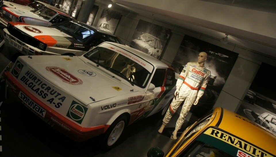 Fra Motorsport-utstillingen på VegmuseetVolvo 240'ca» 1983.'Grombilen»