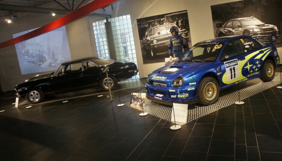Fra Motorsport-utstillingen på Vegmuseet