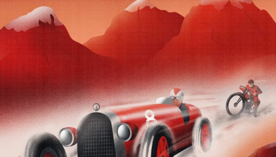 Poster for Motorsport-utstillingen på Vegmuseet