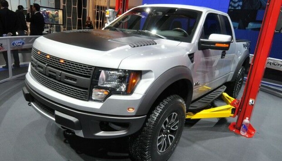 NAIAS, Detroit 2012:Ford Raptor, en rask pickuptruck.Foto: Øivind Skar