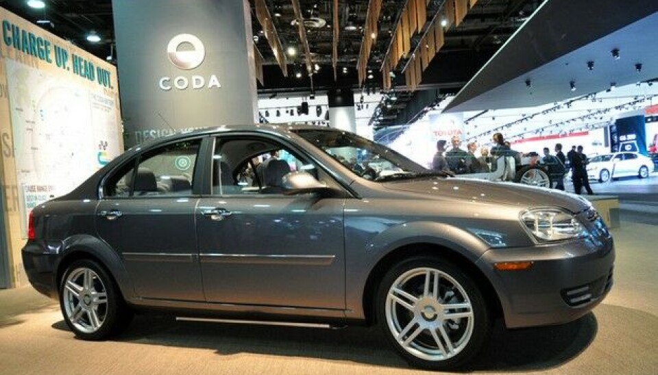 NAIAS, Detroit 2012:Coda, nytt elbilmerke med tilhold i California.Foto: Øivind Skar