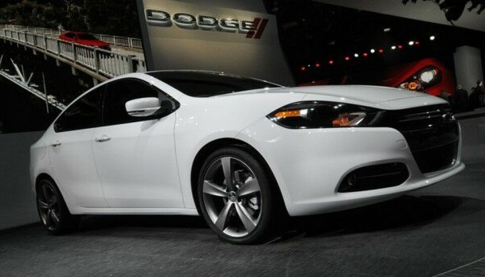 NAIAS, Detroit 2012:Nye Dodge Dart starter på 16.000 dollar (96.000 kroner).Foto: Øivind Skar