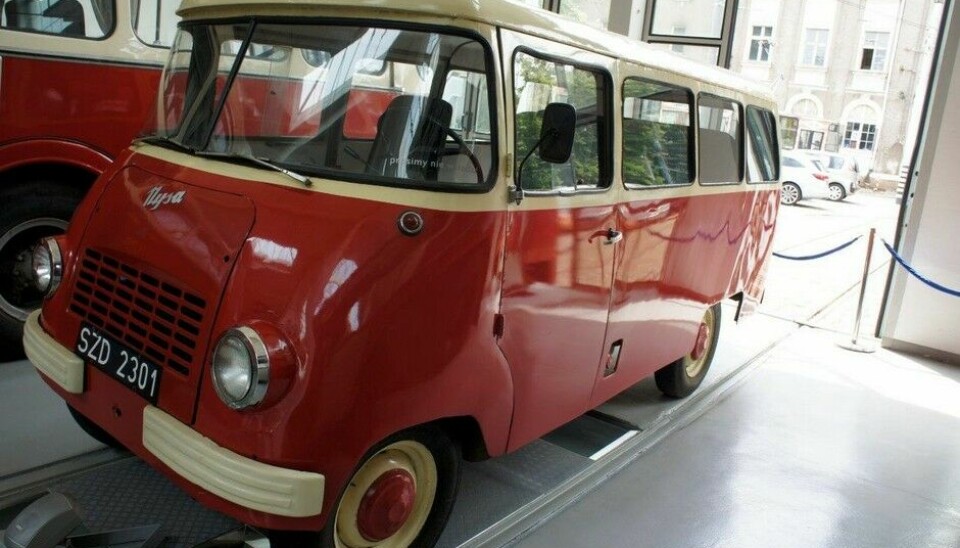 Museet for Teknologi og TransportNysa minibuss, 1963. 7 seter. Masse eksport. Den siste Nysa ble produserte i 1994, som nr. 380.575 (Foto: Jon Winding-Sørensen)