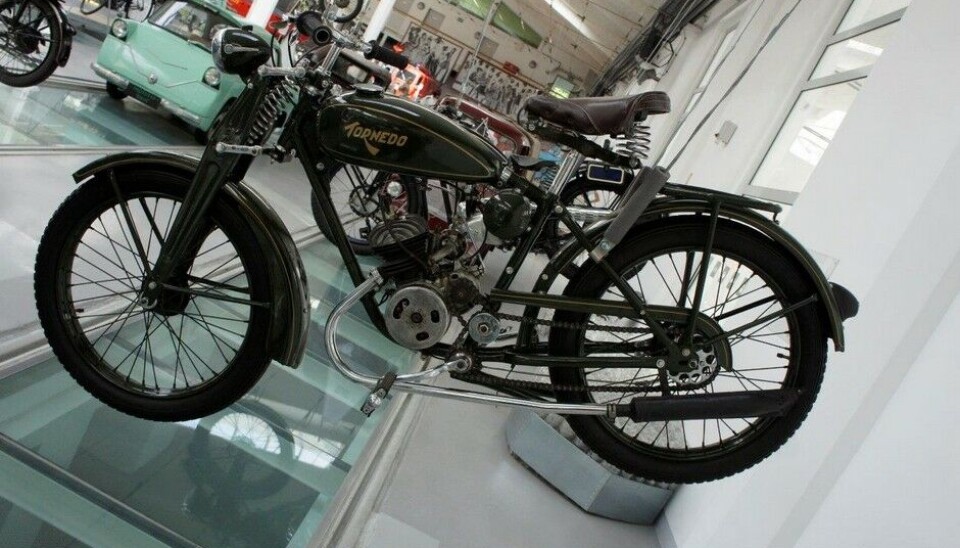Museet for Teknologi og TransportTornedo er et flott navn. Førkrigs, med Sachs 97 ccm. Produsenten var av tysk avstamning så han fortsatte under krigen. (Foto: Jon Winding-Sørensen) Museet for Teknologi og TransportTornedo er et flott navn. Førkrigs, med Sachs 97 ccm. Produsenten var av tysk avstamning så han fortsatte under krigen. (Foto: Jon Winding-Sørensen)