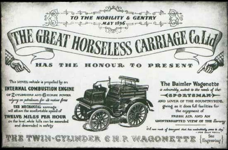 Daimler annonse 1896