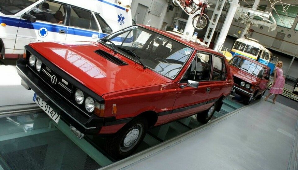 Museet for Teknologi og TransportI 1991 forsvant Polski Fiat navnet og ble erstattet av FSO. Dette er en slik  som også ble importert til Norge. (Foto: Jon Winding-Sørensen)