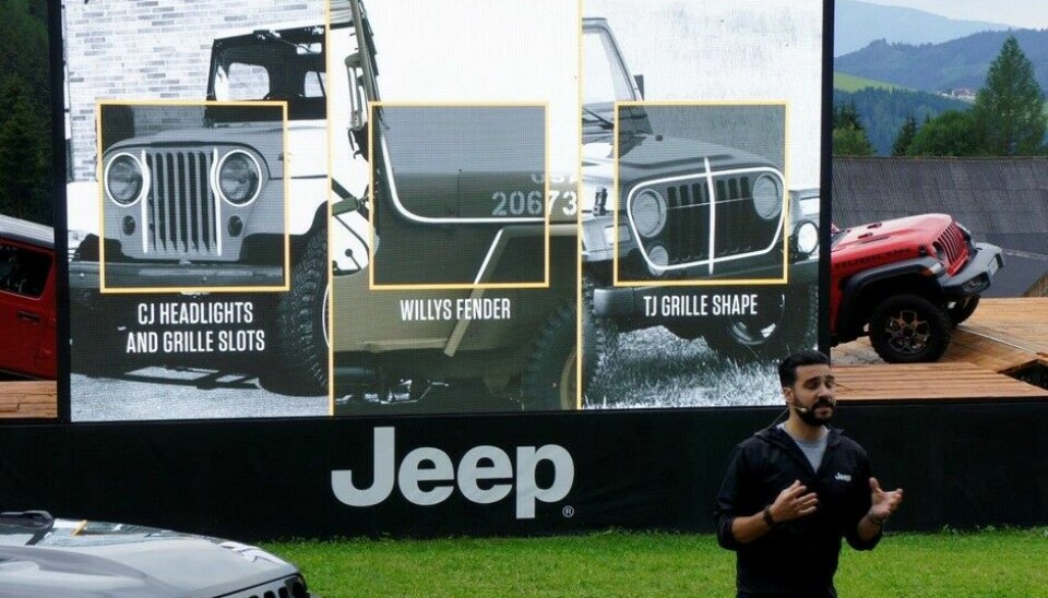 Jeep Wrangler lansering i ØsterrikeChris Piscitelli hadde vært sjefdesigner for den nye Wrangler. Han la stor vekt på tradisjoner i sin presentasjon. (Foto: Jon Winding-Sørensen)
