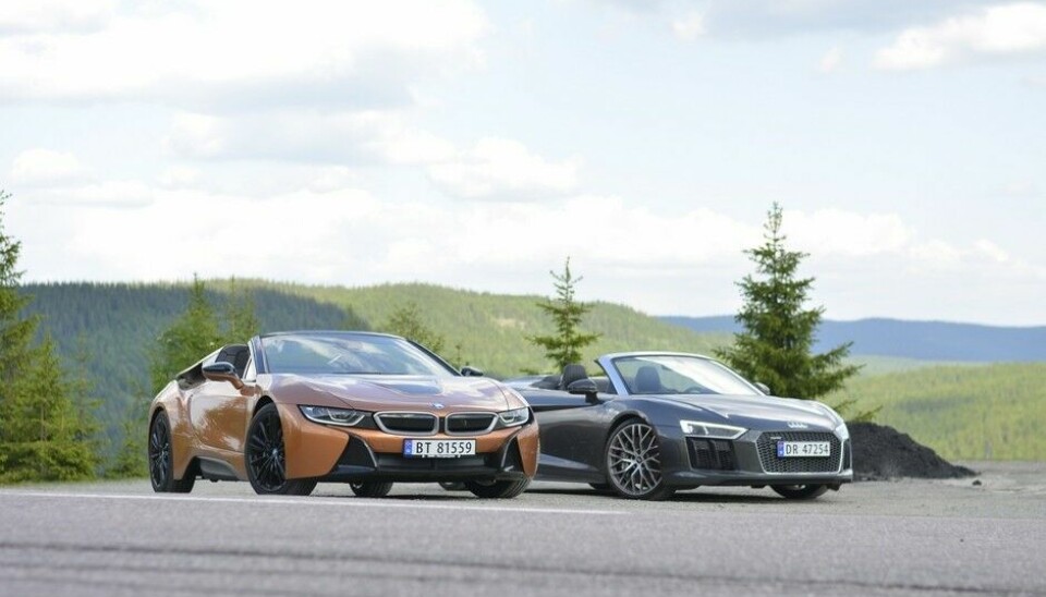 Audi R8 og BMW i8