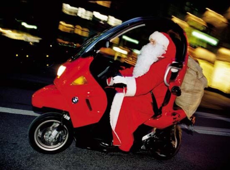 Julenisse på BMW C1