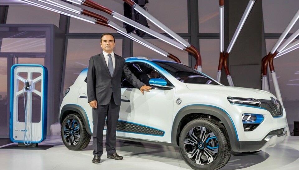 Carlos Ghosn med Renault K-ZE showcar