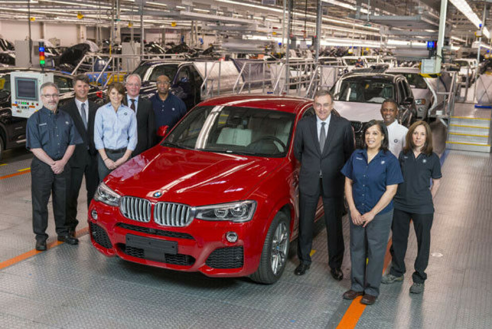 Første BMW X4 ruller av samlebåndet i Spartanburg: Første BMW X4 ruller av samlebåndet i Spartanburg: