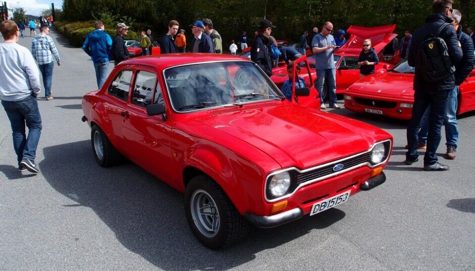 Vårmønstringen 2014Så kom en ombygd 1973 Ford Escort og stjal oppmerksomheten fra de kostbare italienerneFoto: Knut Skallerud