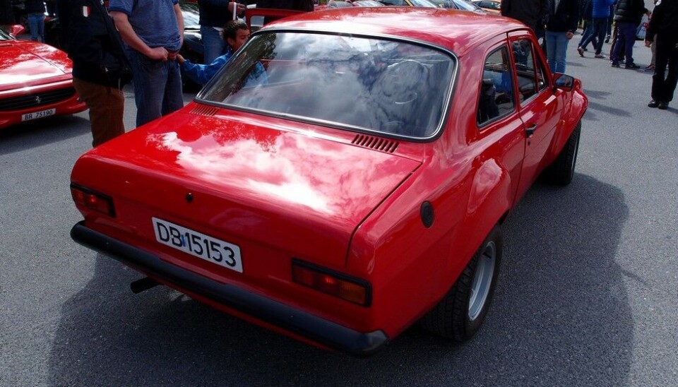 Vårmønstringen 2014Så kom en ombygd 1973 Ford Escort og stjal oppmerksomheten fra de kostbare italienerneFoto: Knut Skallerud