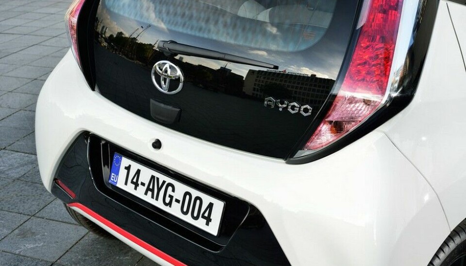 Toyota AygoAYGO: Hele bakluka er i glass.