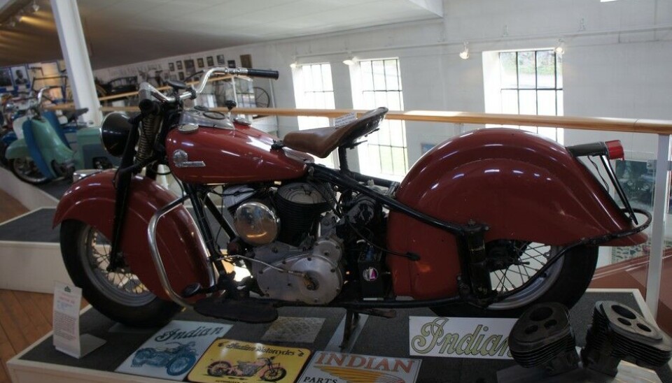 Arvika FordonsmuseumHarley hadde EN stor konkurrent. Her har vi den i form av en 1946 Indian Big Chief. Foto: Jon Winding-Sørensen Arvika FordonsmuseumHarley hadde EN stor konkurrent. Her har vi den i form av en 1946 Indian Big Chief. Foto: Jon Winding-Sørensen