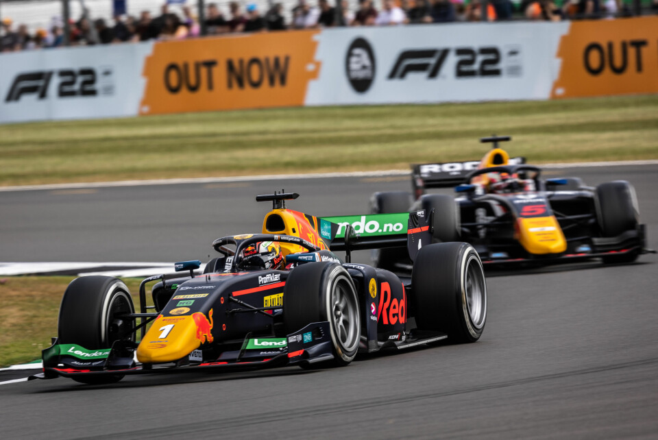 Dennis Hauger #1 Prema Racing, during round 7 of the FIA Formula 2 Championship at Silverstone Circuit, on July 1 - 3, 2022. // Dutch Photo Agency / Red Bull Content Pool // SI202207012114 // Usage for editorial use only //