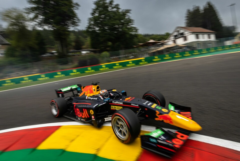 Dennis Hauger #1 Prema Racing, during round 11 of the FIA Formula 2 Championship at Spa-Francorchamps, on August  26 - 28, 2022. // Dutch Photo Agency / Red Bull Content Pool // SI202208270157 // Usage for editorial use only //