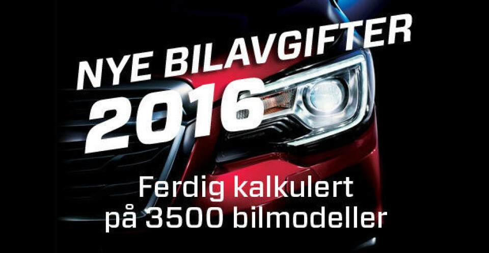 Store endringer i bilavgiftene