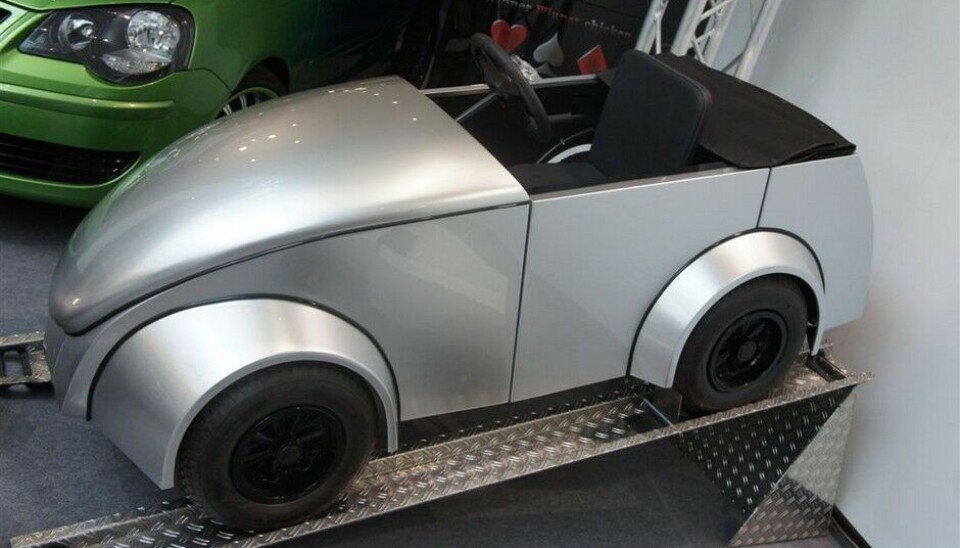 Automechanika 2014Dette er laget av lærlinger på karosseribanke-skoler. Snart bygger de i fullskala. Foto: Jon Winding-Sørensen