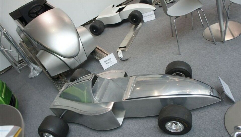 Automechanika 2014Dette er laget av lærlinger på karosseribanke-skoler. Snart bygger de i fullskala. Foto: Jon Winding-Sørensen
