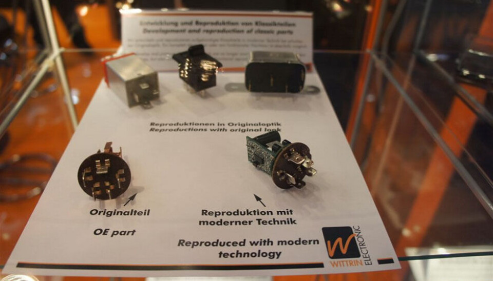 Automechanika 2014Gamle elektrokomponenter gjenskapt med ny teknologi, men originalt utseende og passform. Foto: Jon Winding-Sørensen