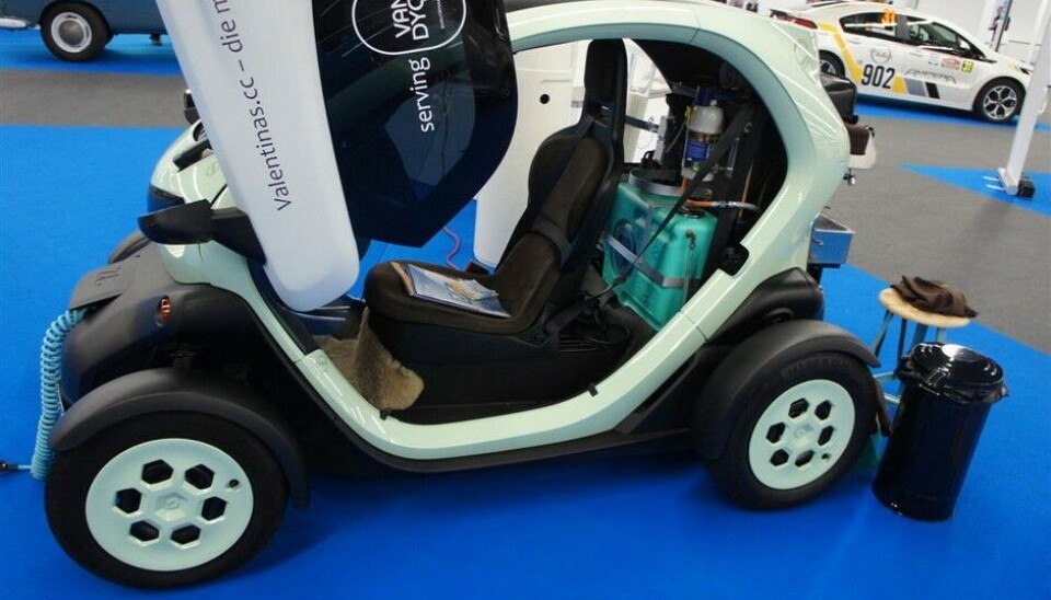 Automechanika 2014Twizy kjenner vi, men Twizy som ambulerende kaffebar er en ny idé. Foto: Jon Winding-Sørensen