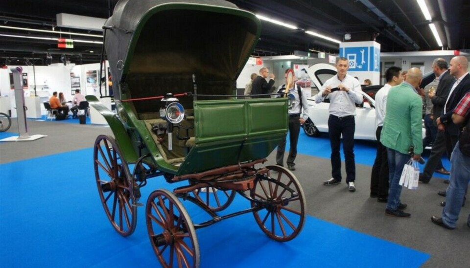 Automechanika 2014Dette visste jeg ikke men det står at 288 Flocken var verdens første firehjuls elbil. Foto: Jon Winding-Sørensen
