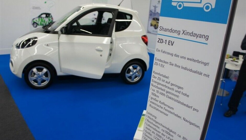 Automechanika 2014Shandong heter denne lille kineseren. Alt for tung, nesten 600 kg. Foto: Jon Winding-Sørensen