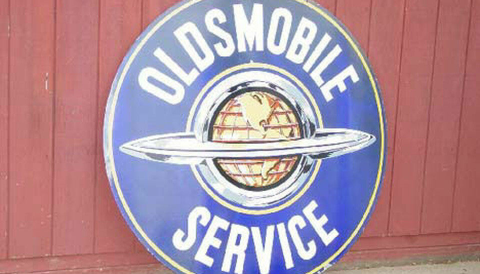 Oldsmobile logoskilt 1949