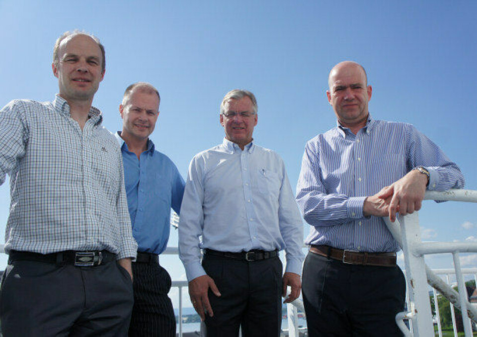 ABL-styret (fra venstre): Tor Even Bustnes, Børre Kristoffersen, Terje Holm, Jørgen Rodin (Gjert Romnes er ikke med på bildet)