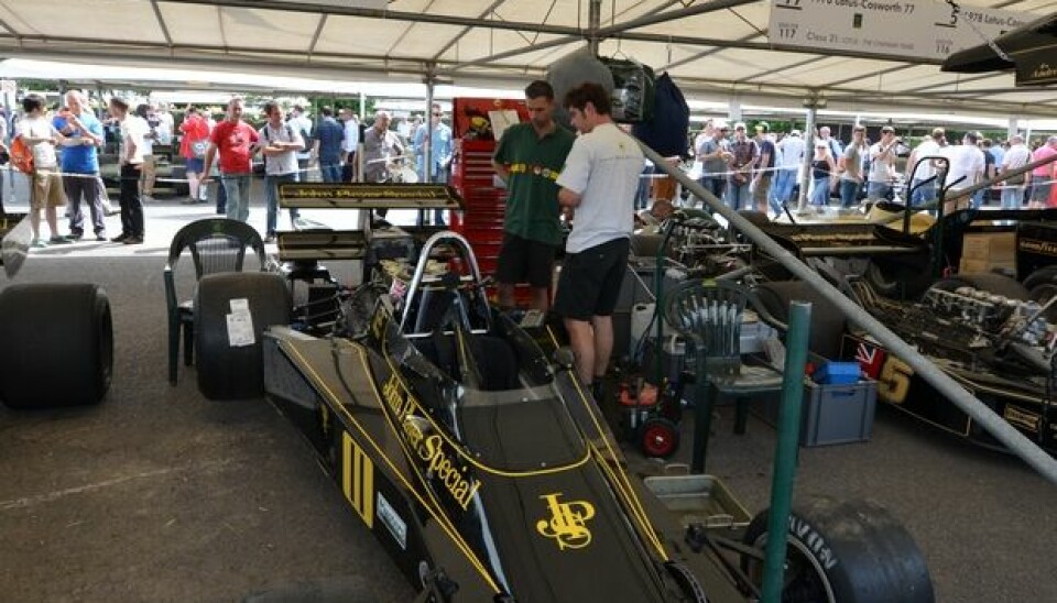 Goodwood Festival of Speed 2012På grunn av Lotus-feiringen fikk de ekstra stor plass, og det var ikke rent få F1-biler de hadde utstilt. Denne bilen ble kjørt av Svenske Ronnie Peterson, men ble aldri noen stor suksess.