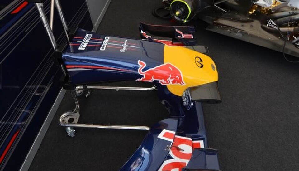 Goodwood Festival of Speed 2012Snuten på Red Bull Racing RB8 2012-modell. Goodwood Festival of Speed 2012Snuten på Red Bull Racing RB8 2012-modell.