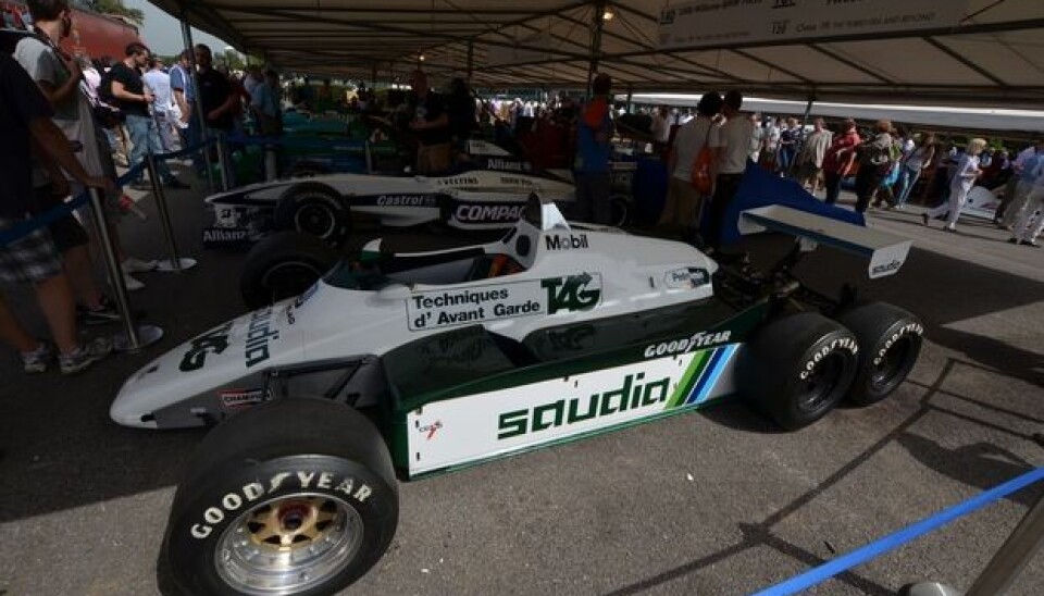 Goodwood Festival of Speed 2012Det var sekshjulsfest under årets Goodwood. Her er det 1983-modellen FW08C fra Williams-Cosworth som vises frem. Goodwood Festival of Speed 2012Det var sekshjulsfest under årets Goodwood. Her er det 1983-modellen FW08C fra Williams-Cosworth som vises frem.