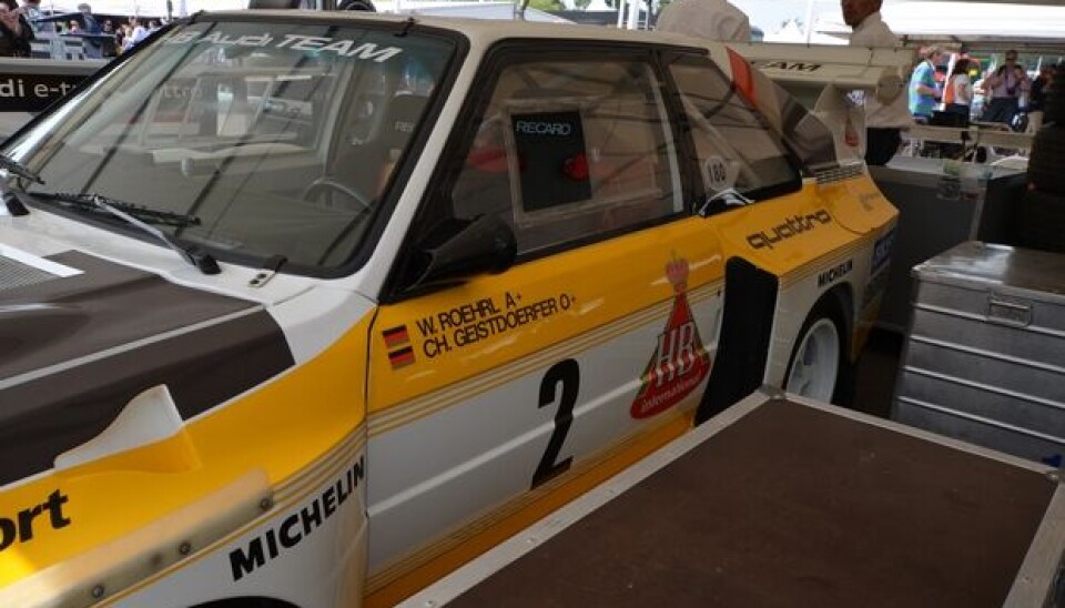 Goodwood Festival of Speed 2012Audi Sport quattro S1 - tidligere rattet av Walter Röhrl. Goodwood Festival of Speed 2012Audi Sport quattro S1 - tidligere rattet av Walter Röhrl.