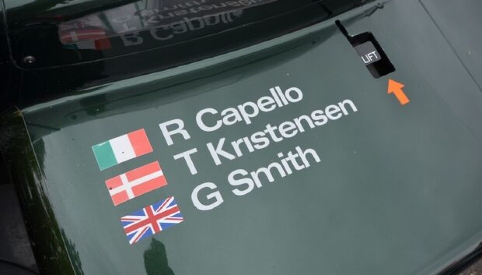 Goodwood Festival of Speed 2012Bentley LMP1 fra årets Le Mans-runde. Danske Tom Kristensen var en av de tre sjåførene. Goodwood Festival of Speed 2012Bentley LMP1 fra årets Le Mans-runde. Danske Tom Kristensen var en av de tre sjåførene.