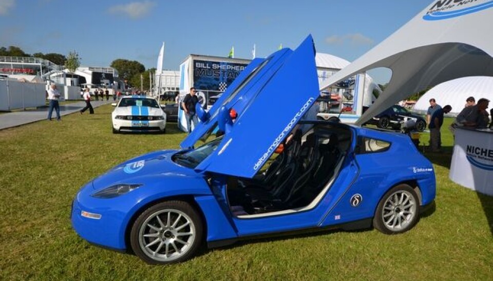 Goodwood Festival of Speed 2012En av de mer spesielle bilene - en Delta Motorsport E-4 Coupe. Plass til fire, og helt elektrisk. Goodwood Festival of Speed 2012En av de mer spesielle bilene - en Delta Motorsport E-4 Coupe. Plass til fire, og helt elektrisk.